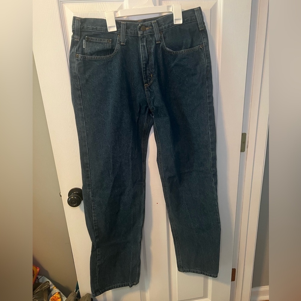 Carhartt Regular Fit Blue Jeans Size 34x32 - Picture 1 of 6